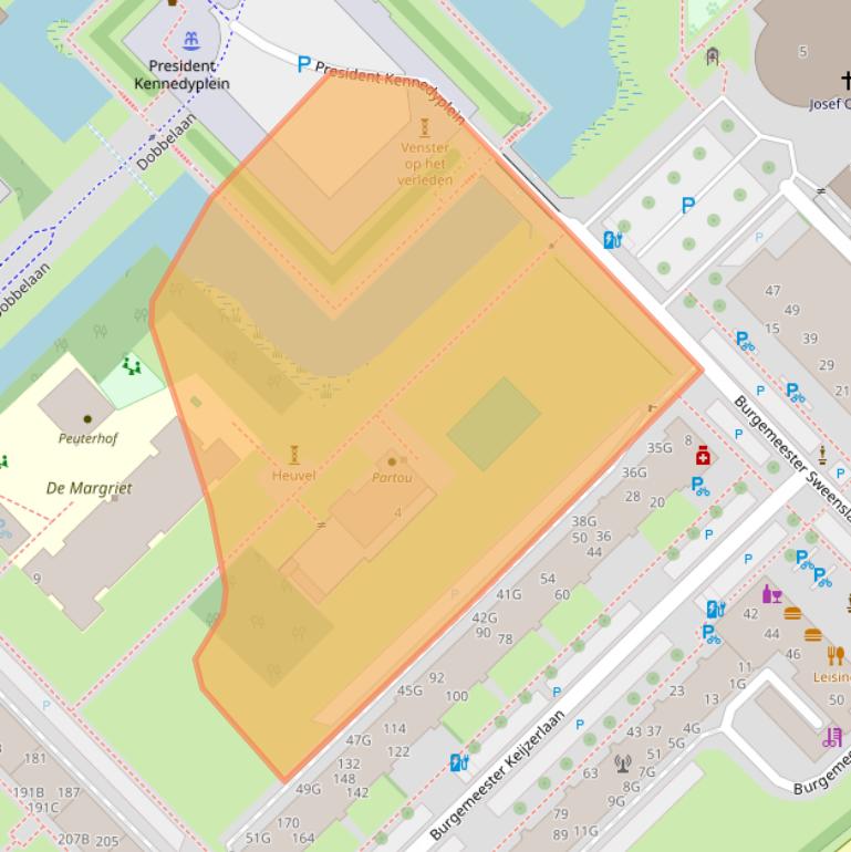 Kaart van postcodegebied 2262EB.