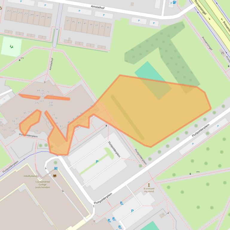 Kaart van postcodegebied 2262EJ.