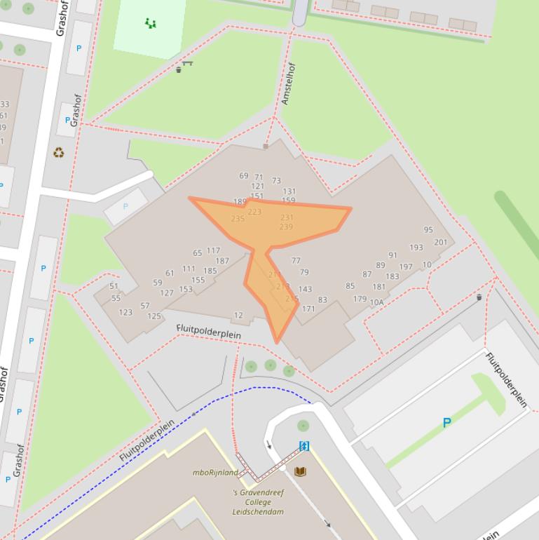 Kaart van postcodegebied 2262EK.