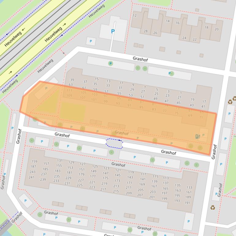 Kaart van postcodegebied 2262ER.