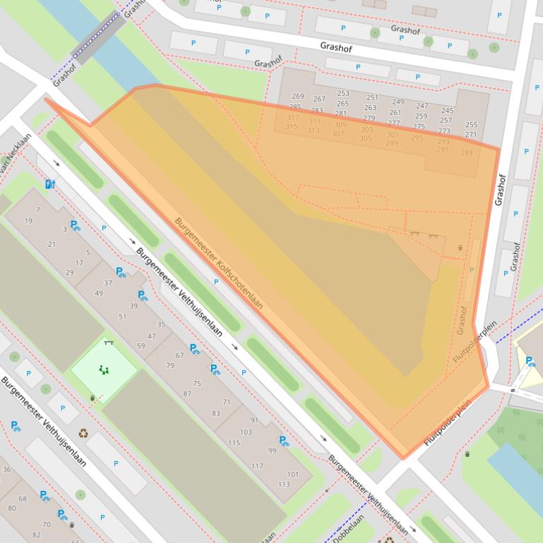 Kaart van postcodegebied 2262EW.