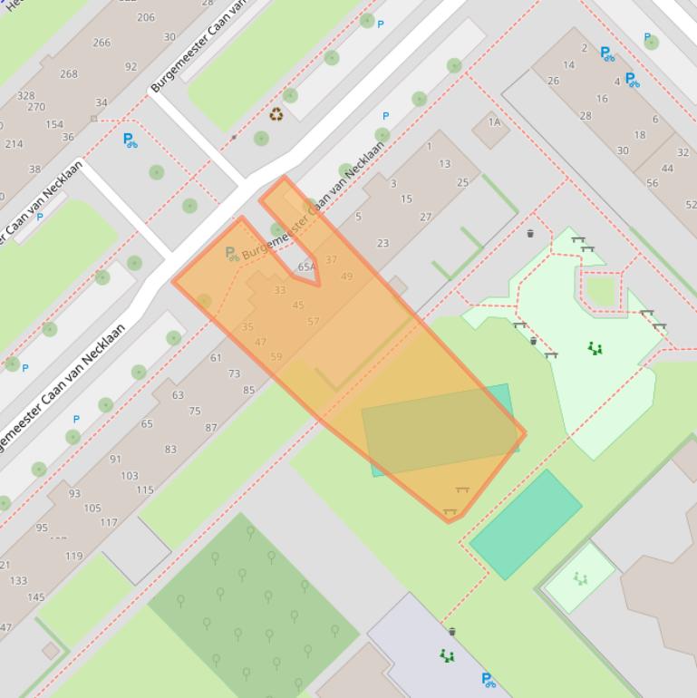 Kaart van postcodegebied 2262GB.