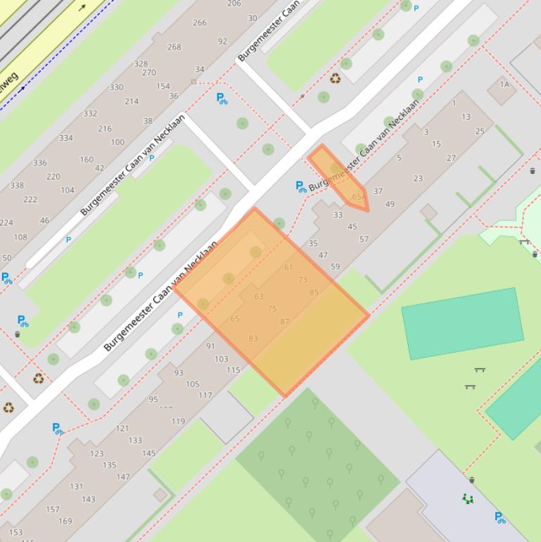 Kaart van postcodegebied 2262GC.