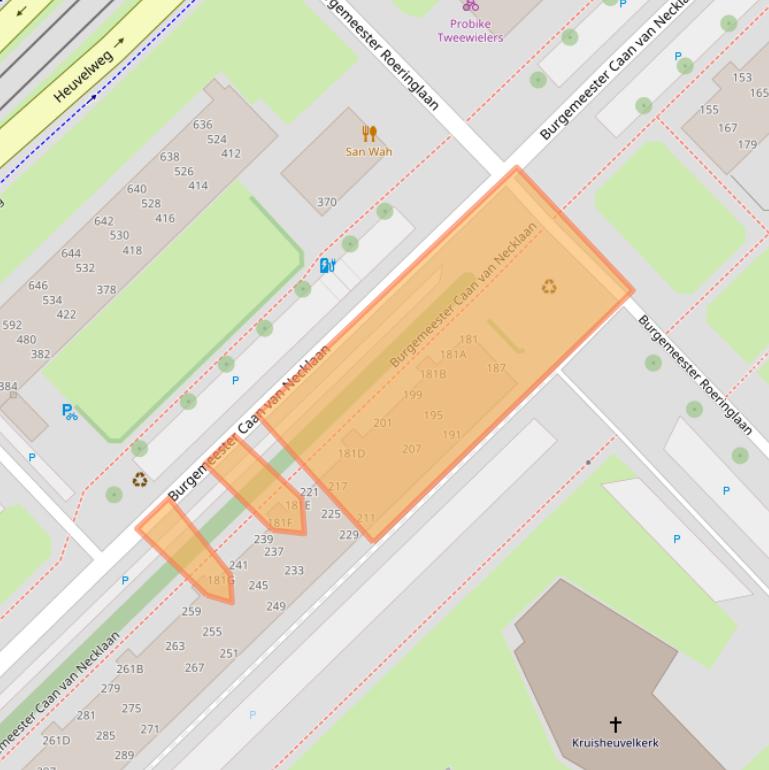 Kaart van postcodegebied 2262GH.