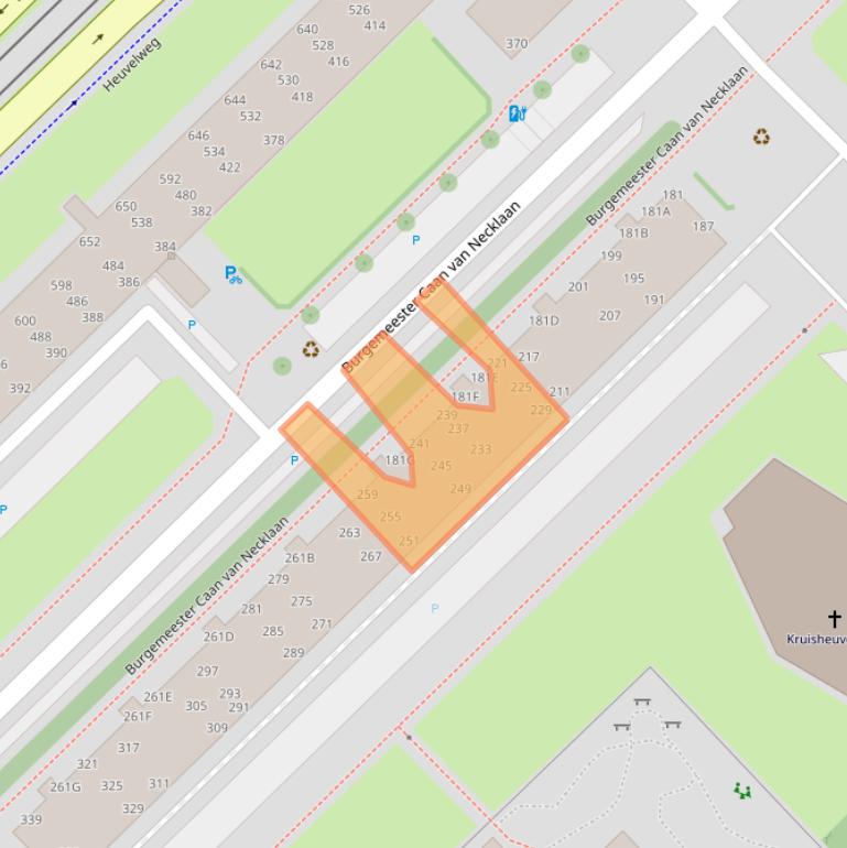 Kaart van postcodegebied 2262GJ.