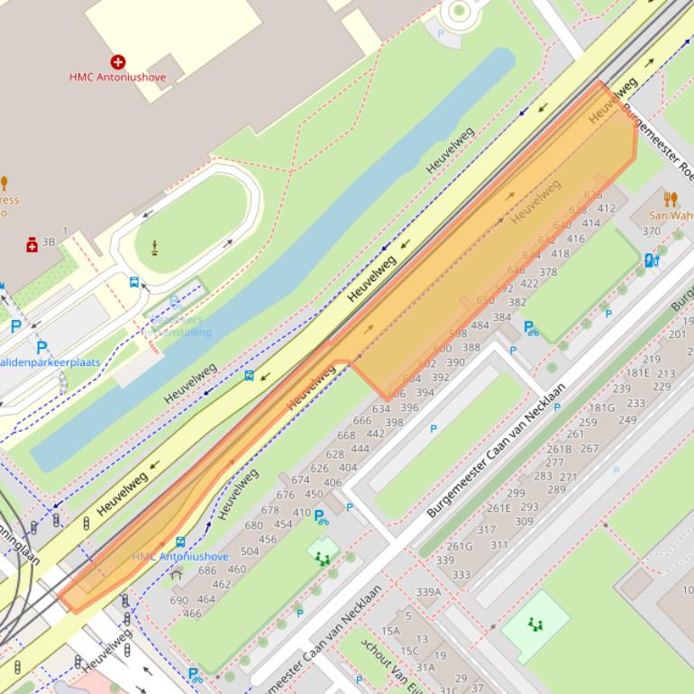 Kaart van postcodegebied 2262HD.