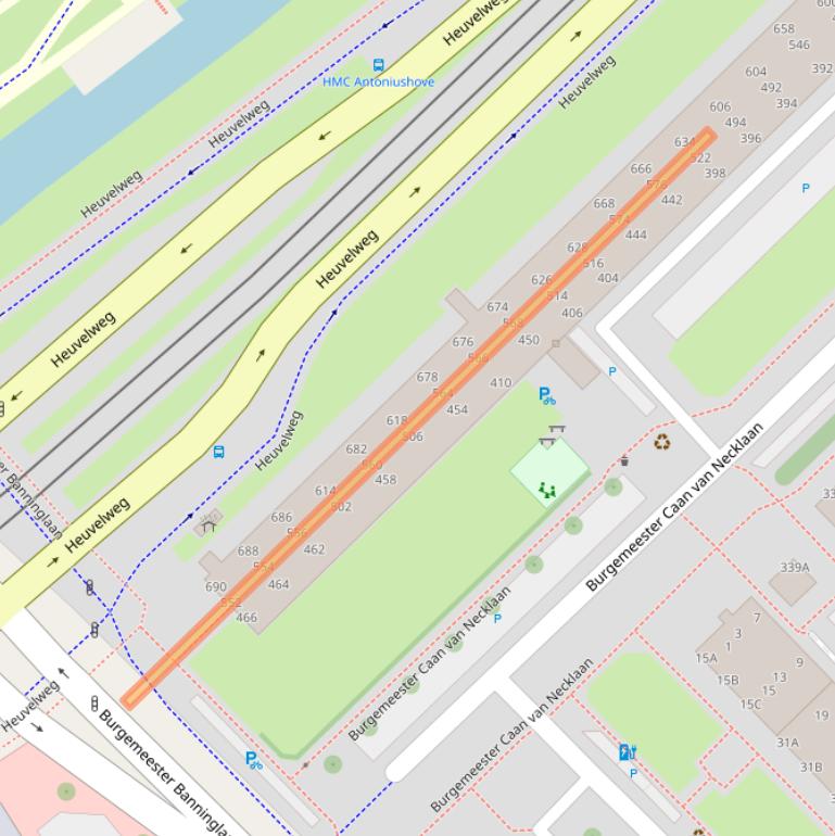 Kaart van postcodegebied 2262HH.