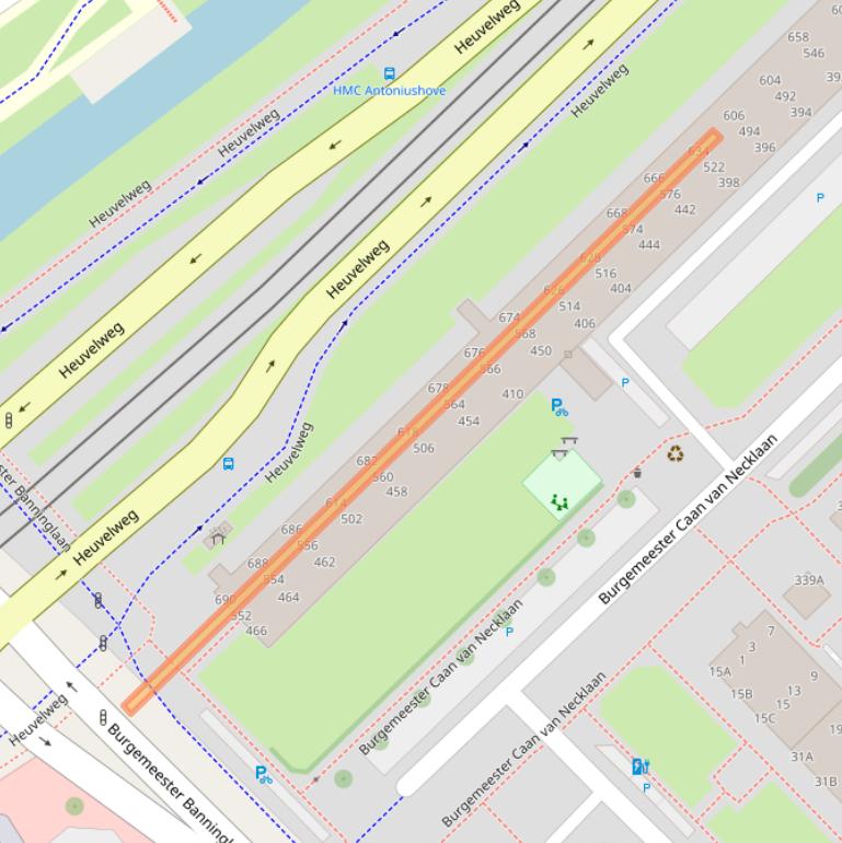 Kaart van postcodegebied 2262HJ.