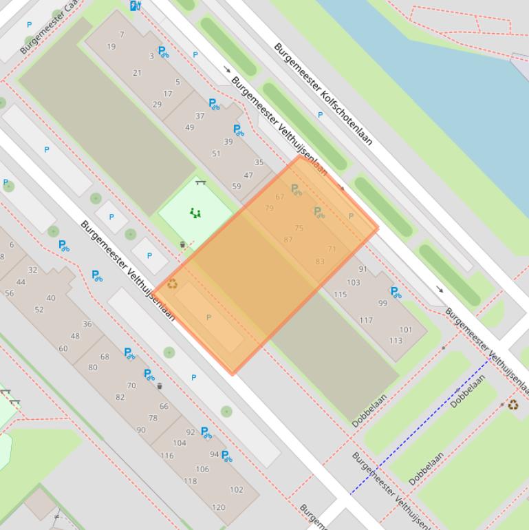 Kaart van postcodegebied 2262VC.