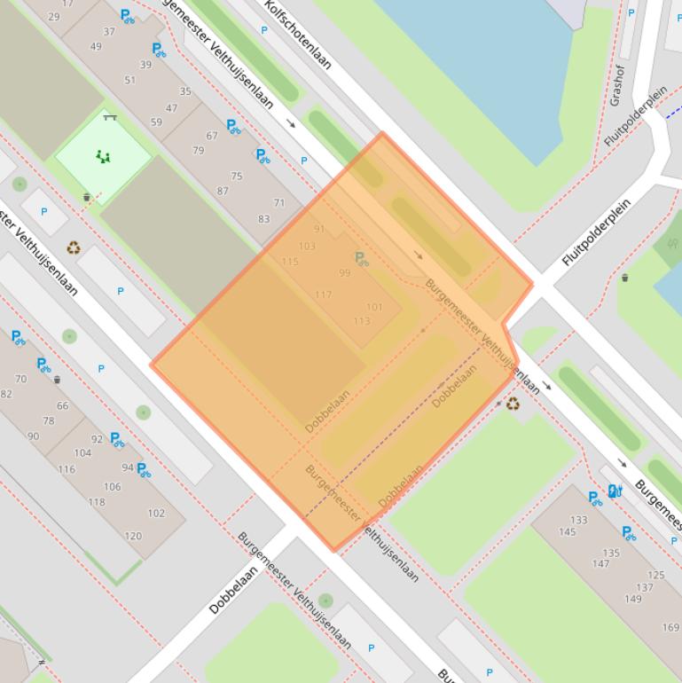Kaart van postcodegebied 2262VD.