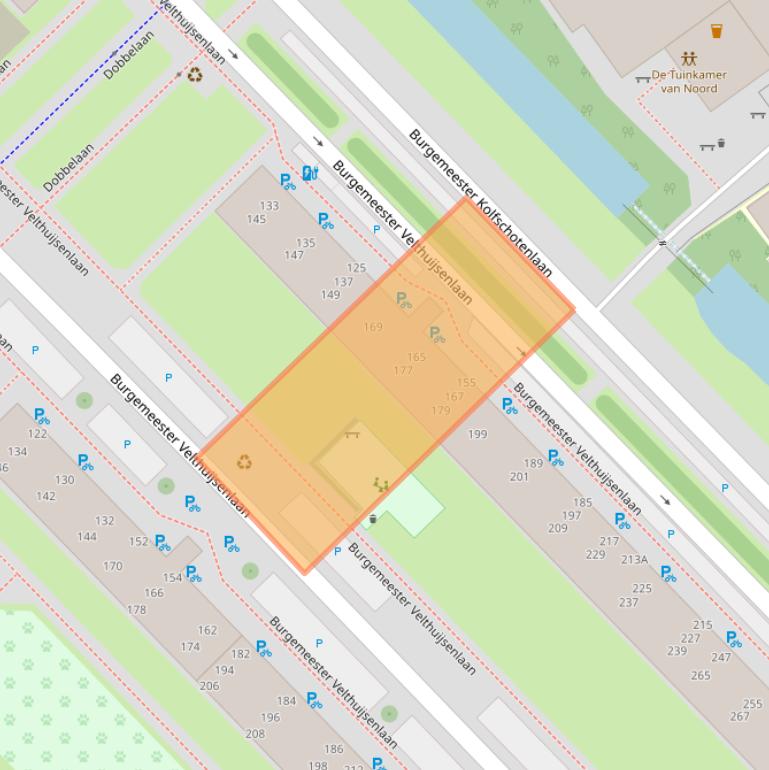 Kaart van postcodegebied 2262VG.