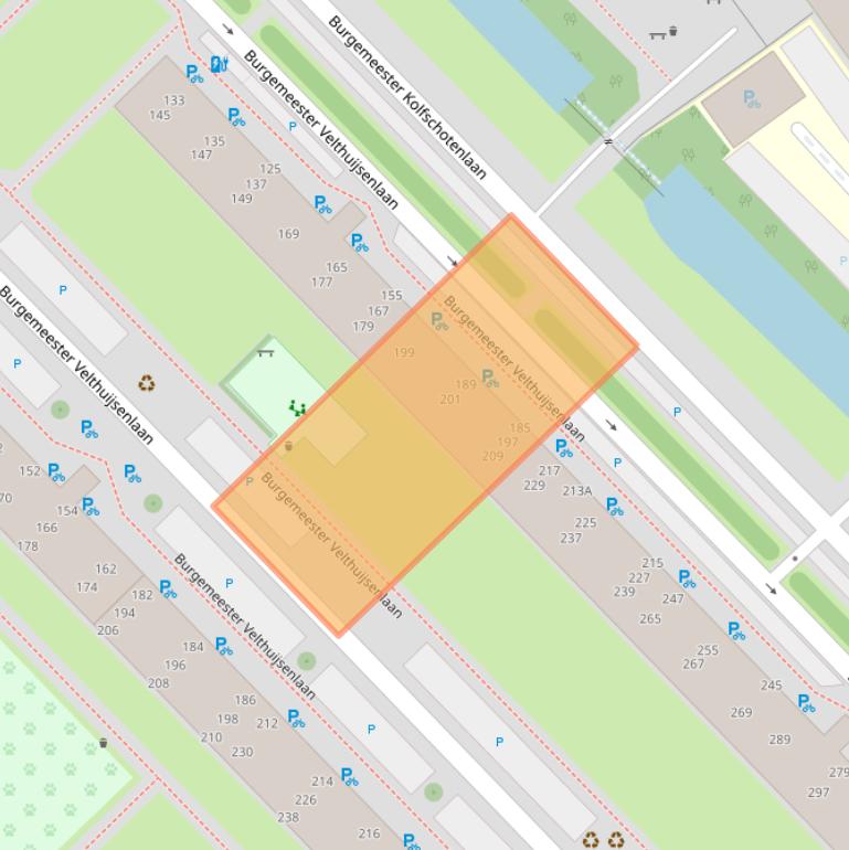 Kaart van postcodegebied 2262VH.