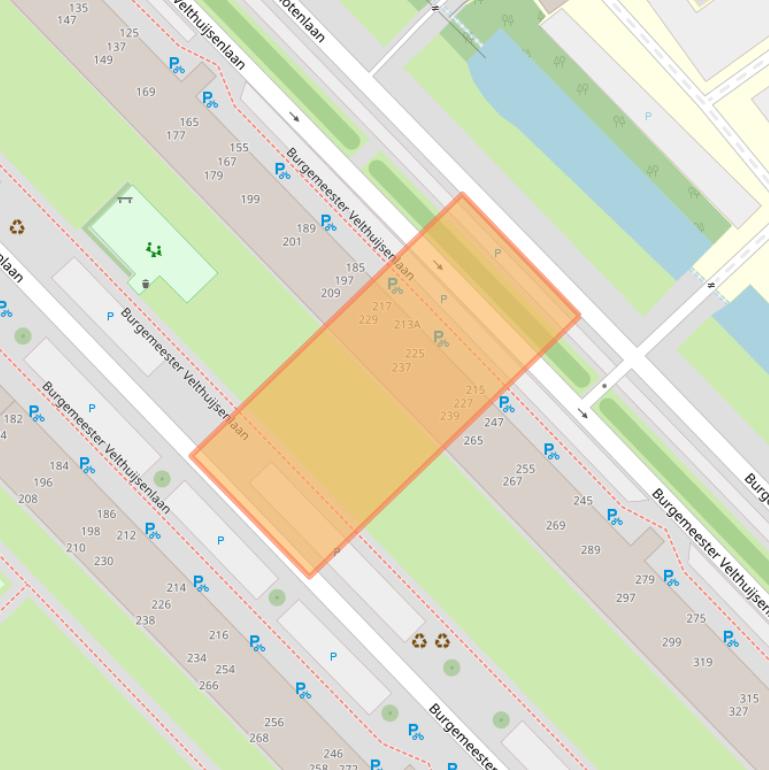 Kaart van postcodegebied 2262VJ.