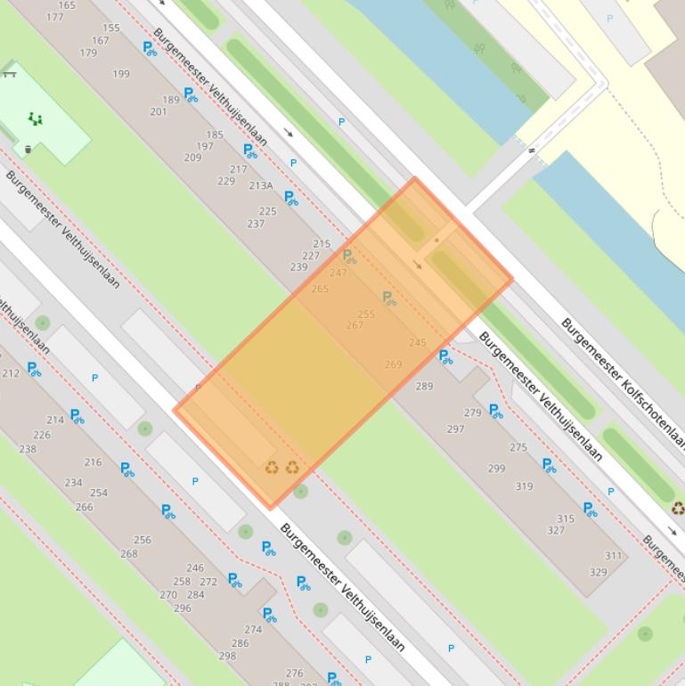 Kaart van postcodegebied 2262VK.