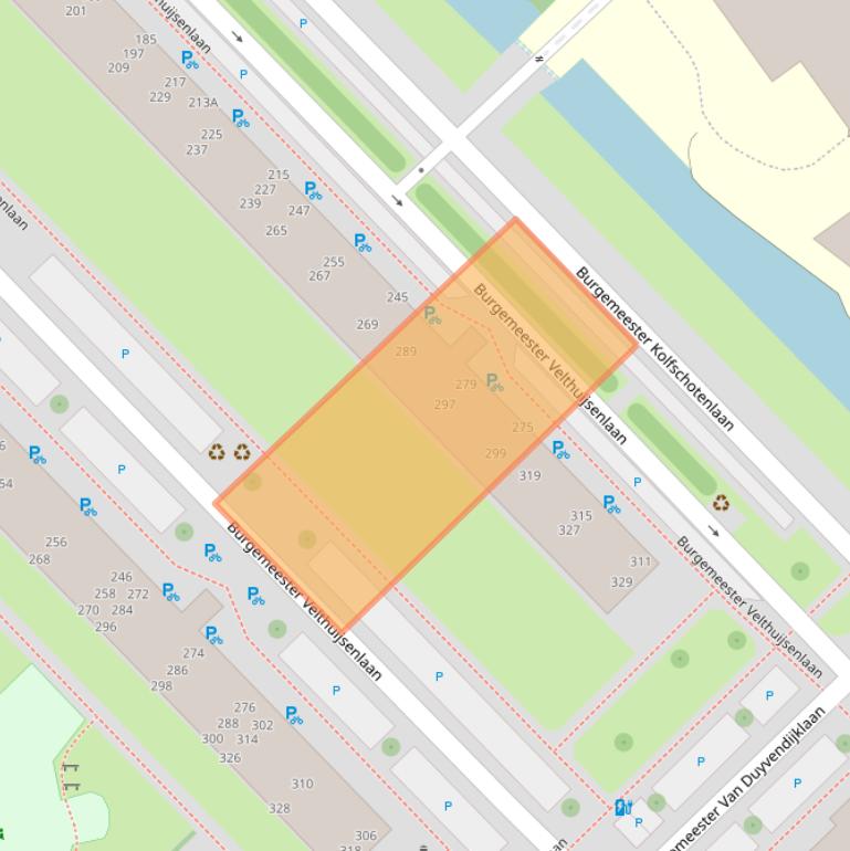 Kaart van postcodegebied 2262VL.