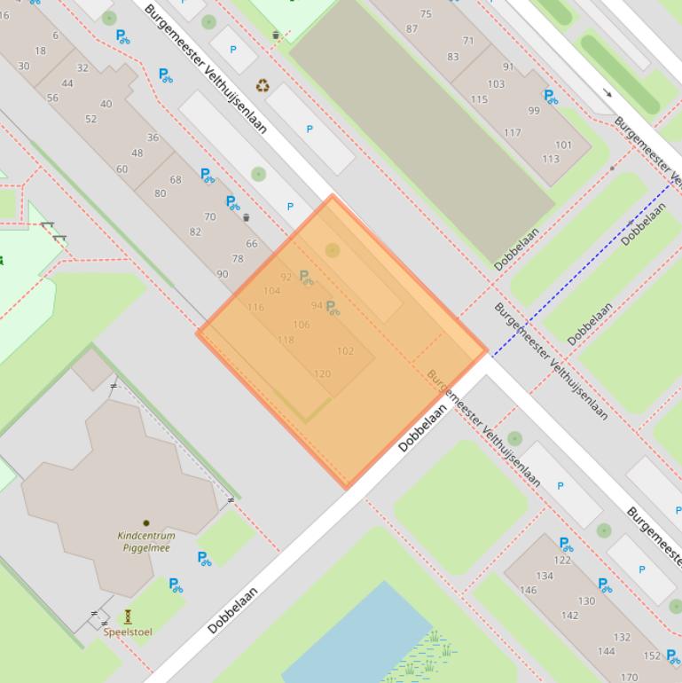 Kaart van postcodegebied 2262VS.