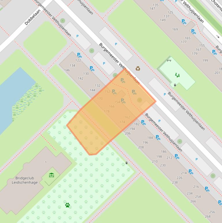 Kaart van postcodegebied 2262VV.