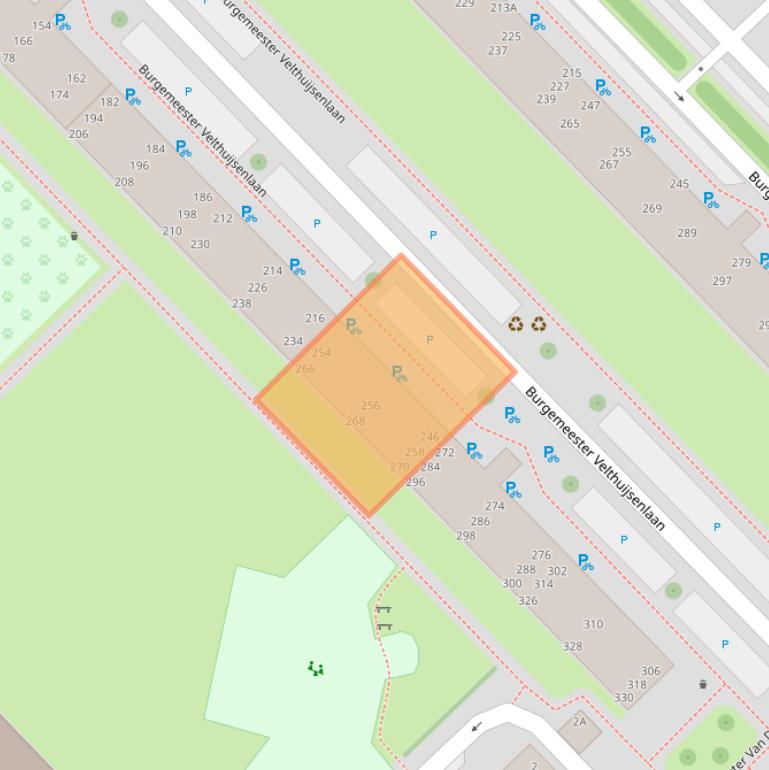 Kaart van postcodegebied 2262VZ.