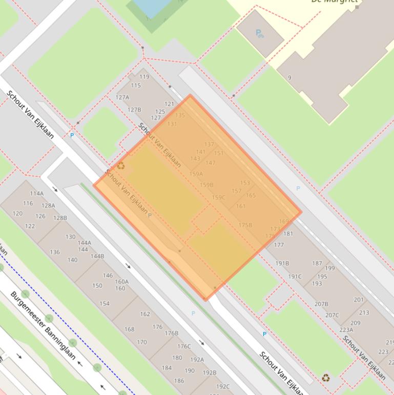 Kaart van postcodegebied 2262XN.