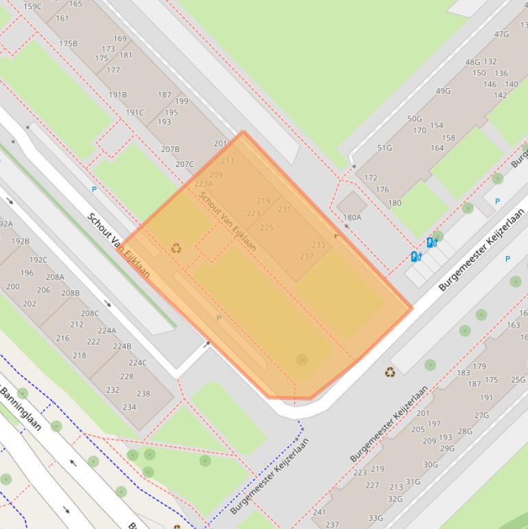 Kaart van postcodegebied 2262XR.