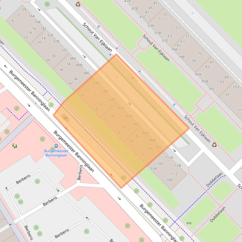 Kaart van postcodegebied 2262XT.