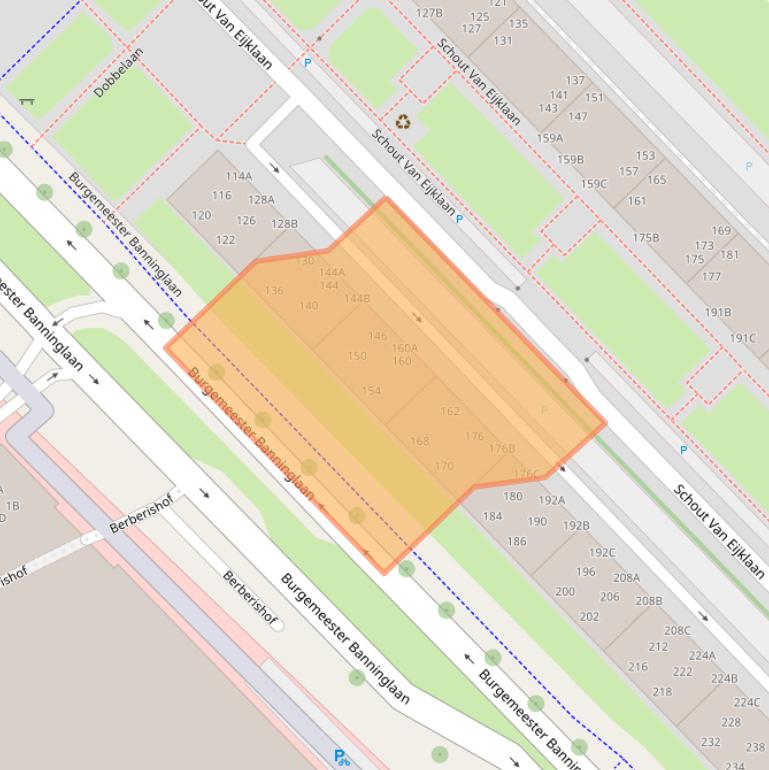 Kaart van postcodegebied 2262XW.