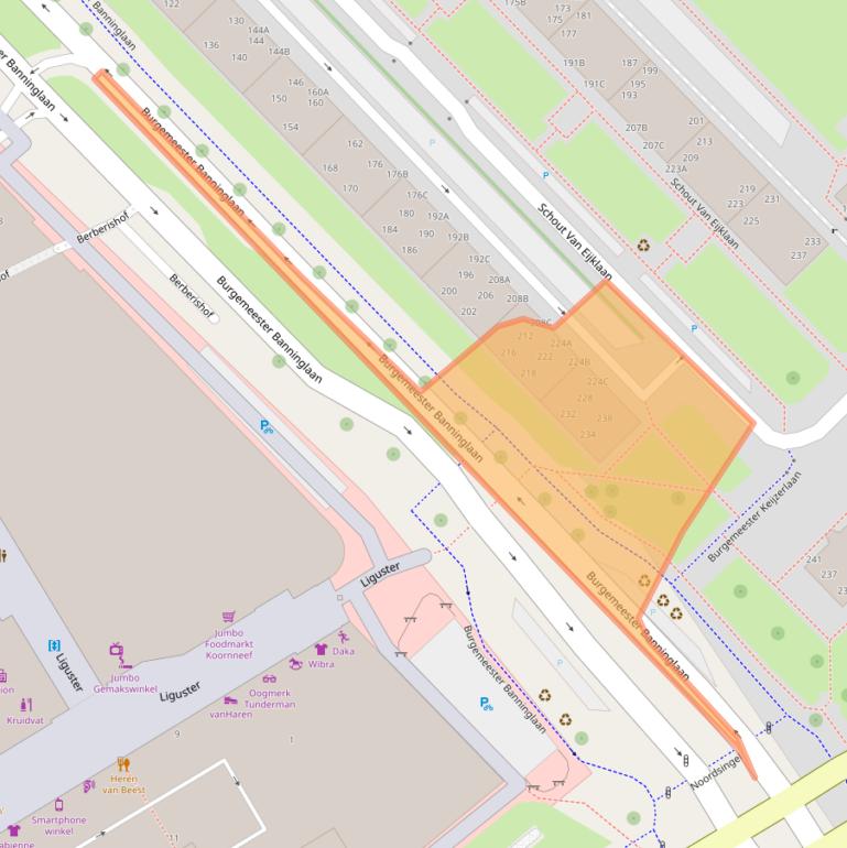 Kaart van postcodegebied 2262XZ.