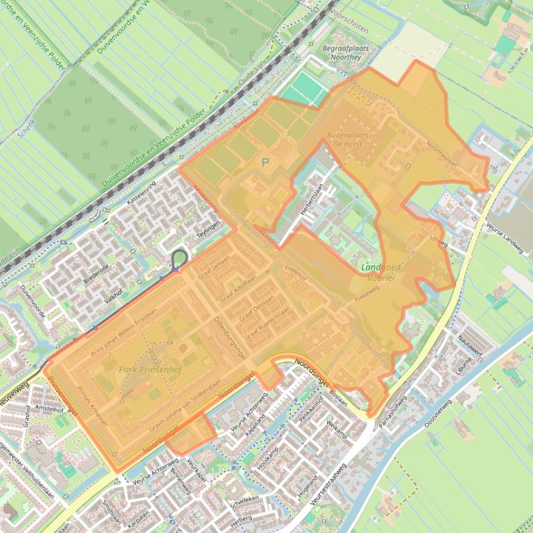 Kaart van postcodegebied 2263.