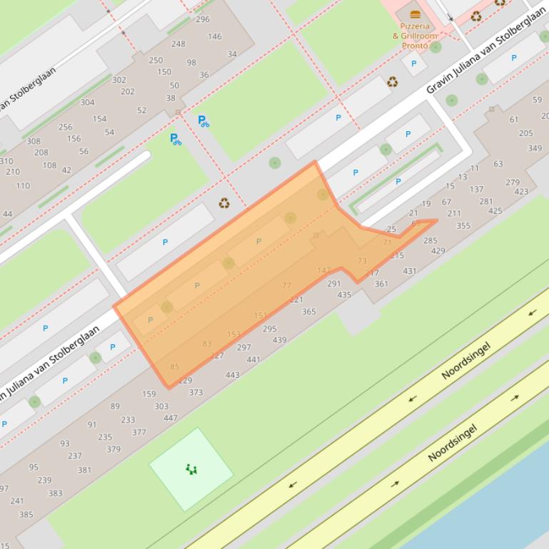 Kaart van postcodegebied 2263AE.