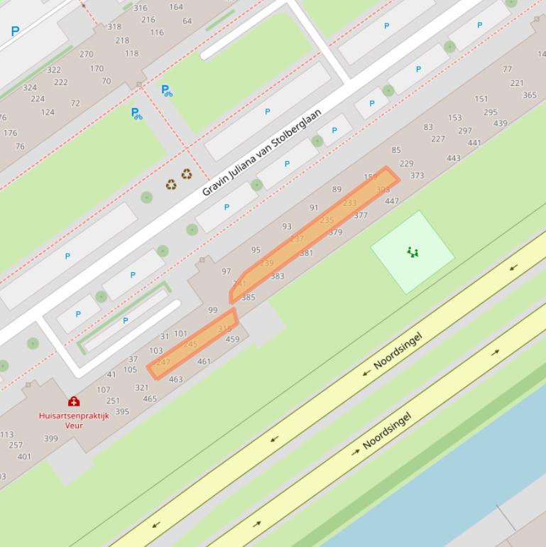 Kaart van postcodegebied 2263AK.