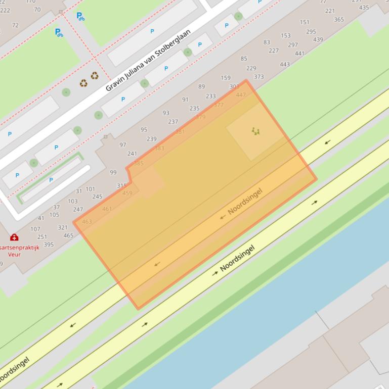 Kaart van postcodegebied 2263AL.