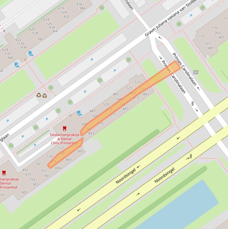 Kaart van postcodegebied 2263AS.