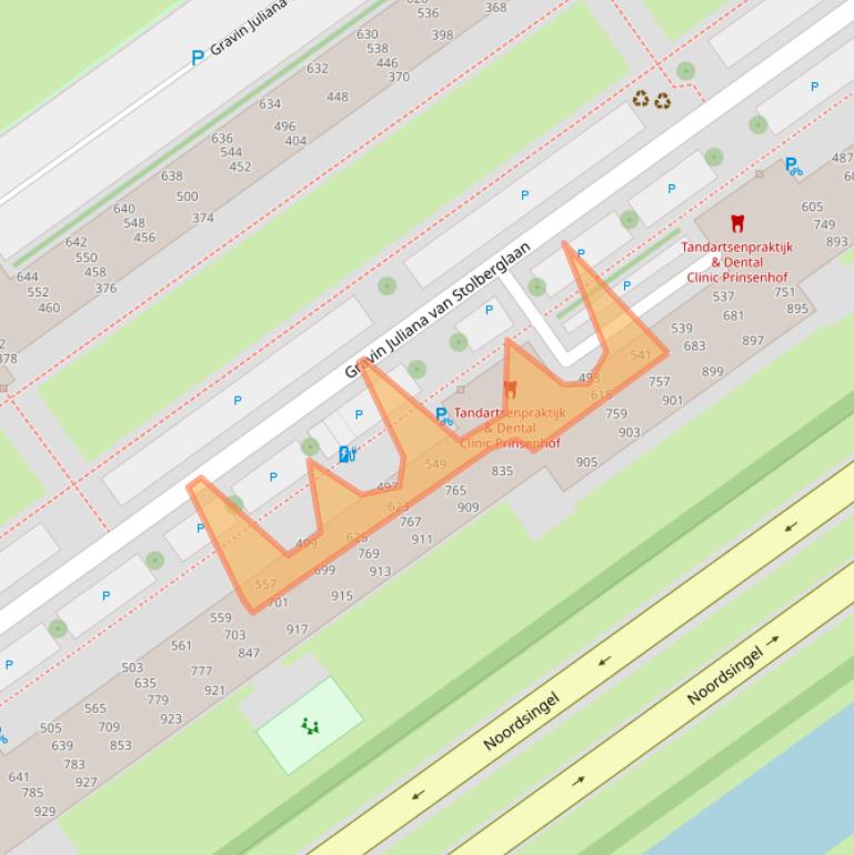 Kaart van postcodegebied 2263AV.