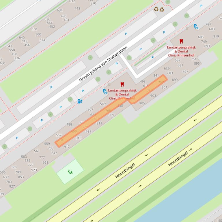 Kaart van postcodegebied 2263AW.