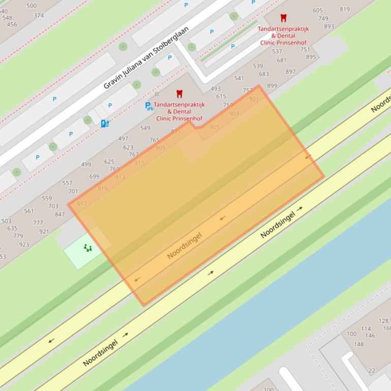 Kaart van postcodegebied 2263AX.