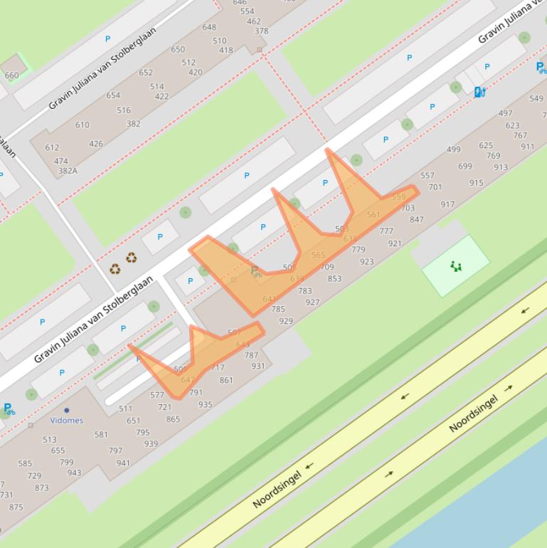 Kaart van postcodegebied 2263AZ.