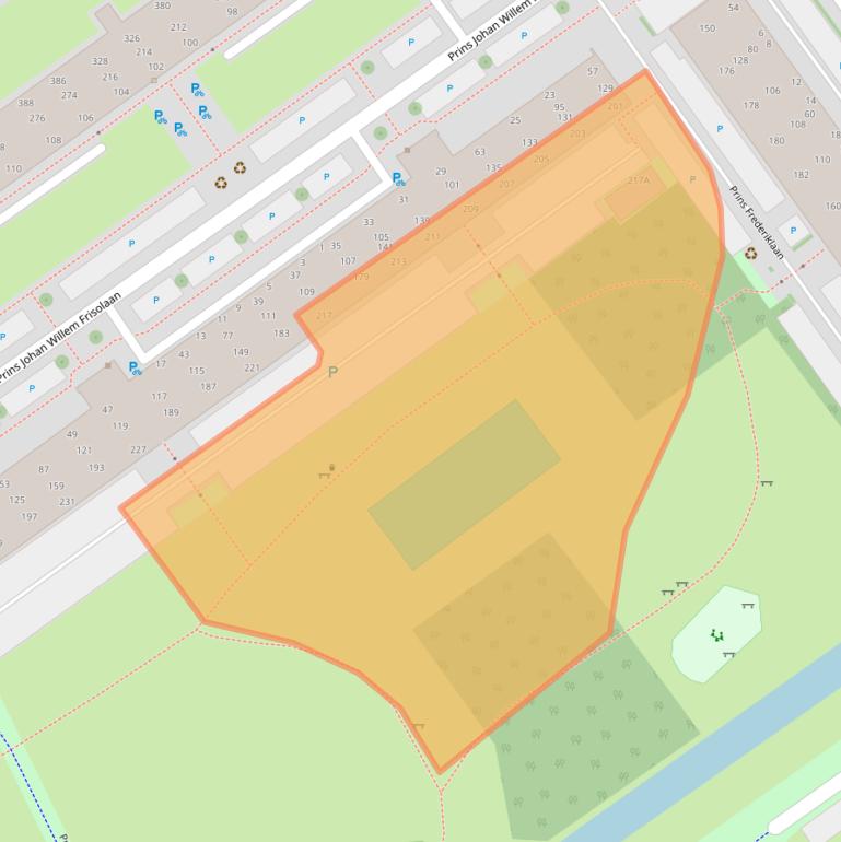 Kaart van postcodegebied 2263CC.