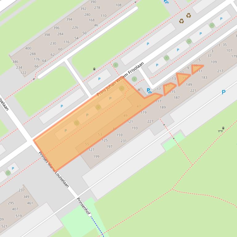 Kaart van postcodegebied 2263CD.