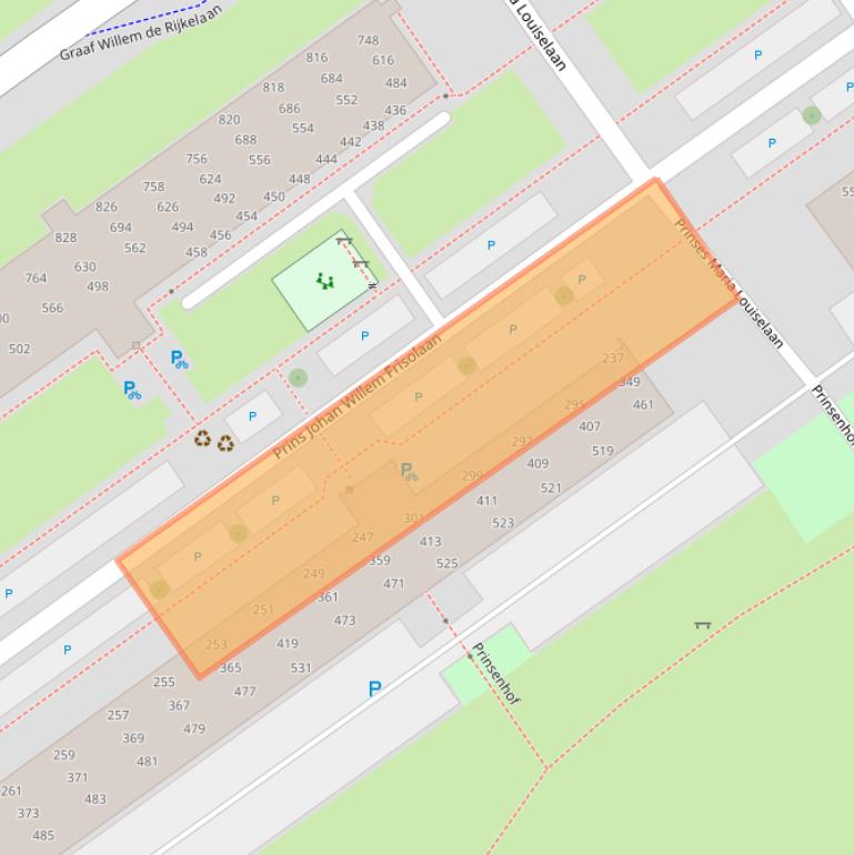 Kaart van postcodegebied 2263CH.