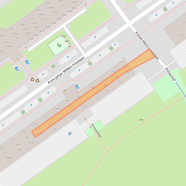 Kaart van postcodegebied 2263CJ.