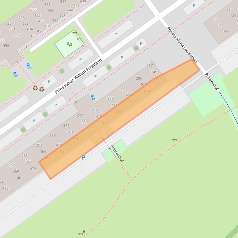 Kaart van postcodegebied 2263CK.