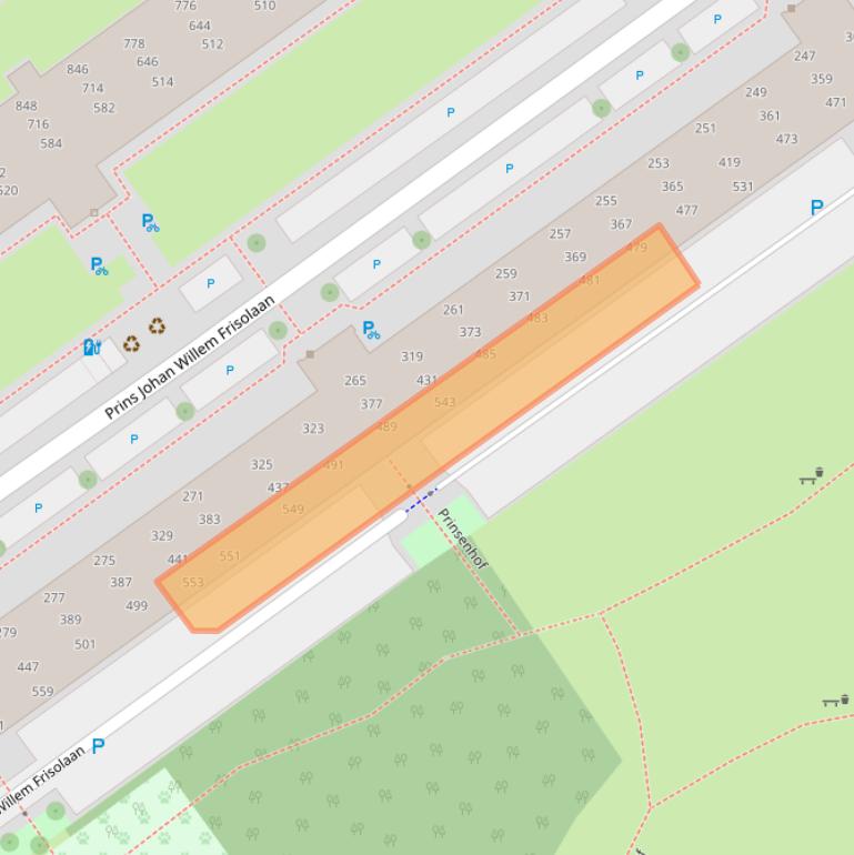 Kaart van postcodegebied 2263CN.