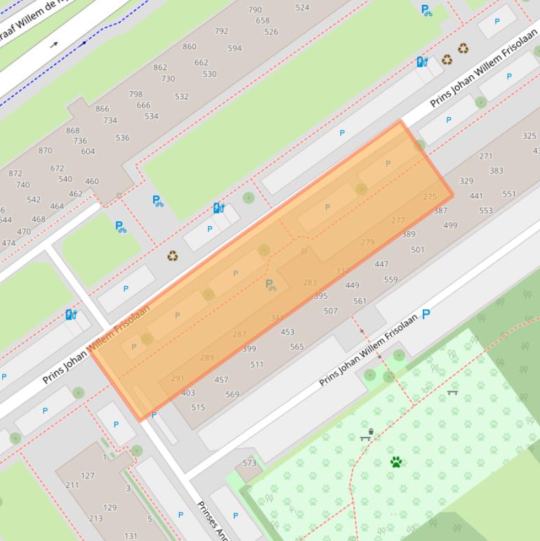 Kaart van postcodegebied 2263CP.