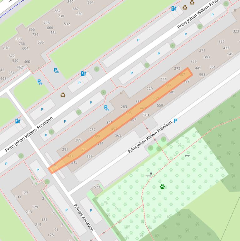 Kaart van postcodegebied 2263CR.