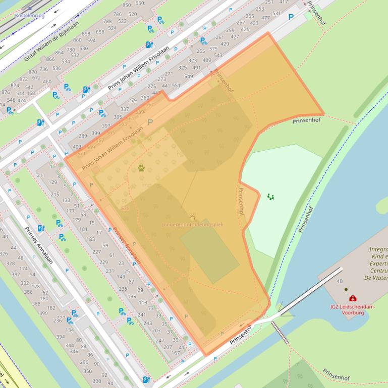 Kaart van postcodegebied 2263CS.