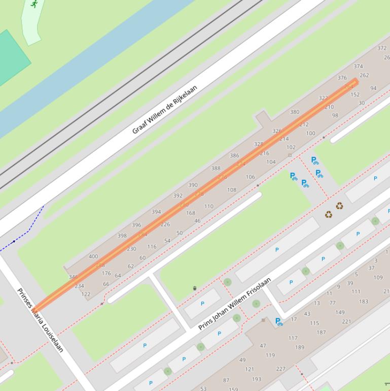 Kaart van postcodegebied 2263EE.