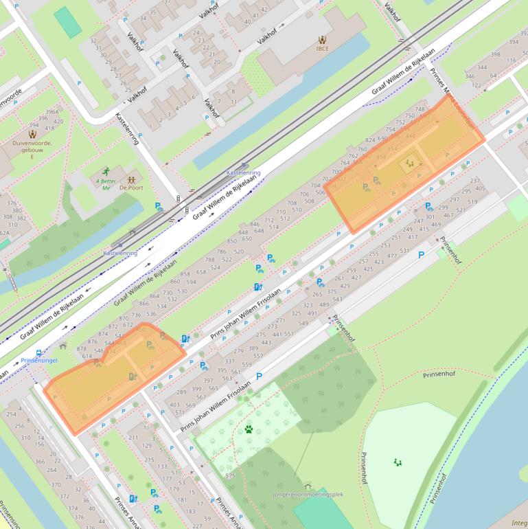 Kaart van postcodegebied 2263EJ.