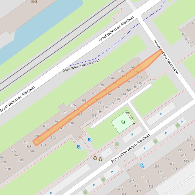 Kaart van postcodegebied 2263EK.