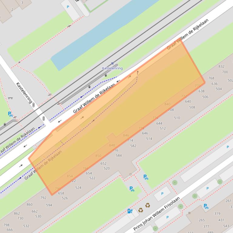 Kaart van postcodegebied 2263EP.