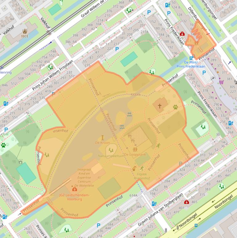 Kaart van postcodegebied 2263EV.